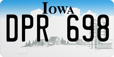 IA license plate DPR698