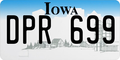 IA license plate DPR699