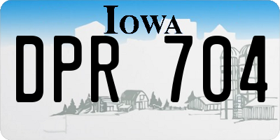 IA license plate DPR704