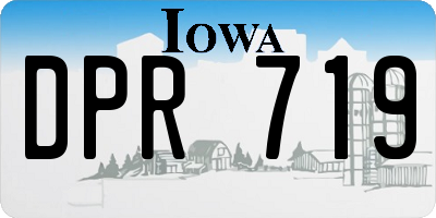 IA license plate DPR719