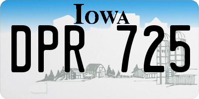 IA license plate DPR725
