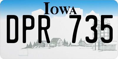 IA license plate DPR735