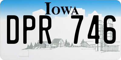 IA license plate DPR746