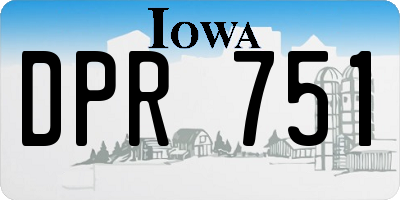 IA license plate DPR751