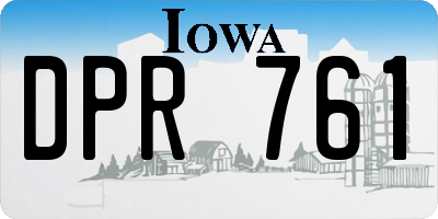 IA license plate DPR761