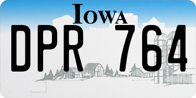 IA license plate DPR764
