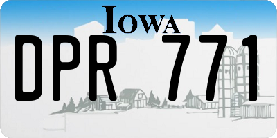IA license plate DPR771