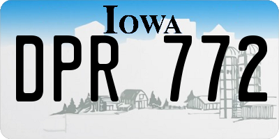 IA license plate DPR772
