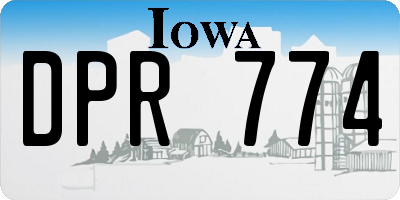 IA license plate DPR774