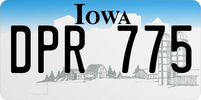 IA license plate DPR775
