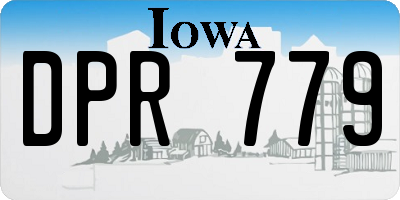 IA license plate DPR779