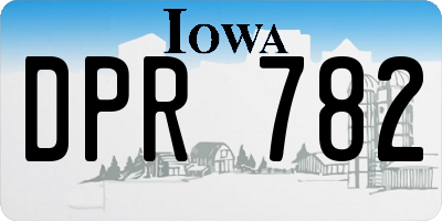 IA license plate DPR782