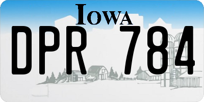 IA license plate DPR784