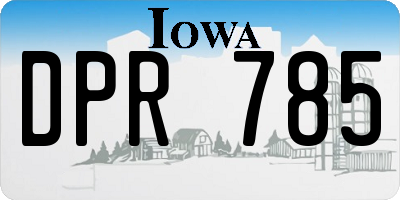 IA license plate DPR785