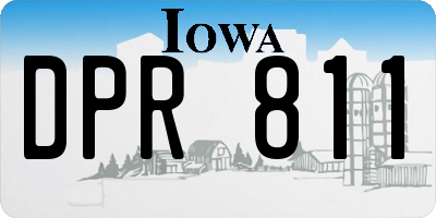 IA license plate DPR811