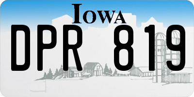 IA license plate DPR819