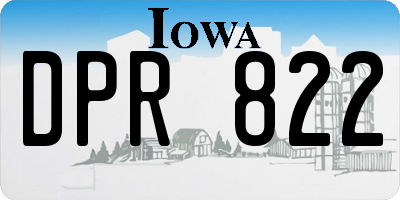 IA license plate DPR822