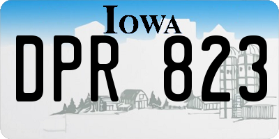 IA license plate DPR823