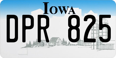 IA license plate DPR825