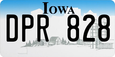 IA license plate DPR828