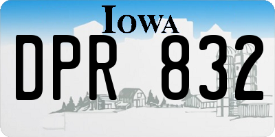IA license plate DPR832