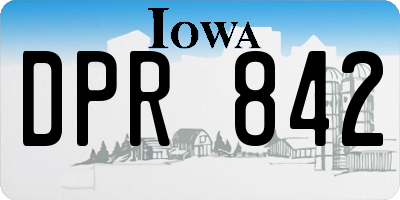IA license plate DPR842