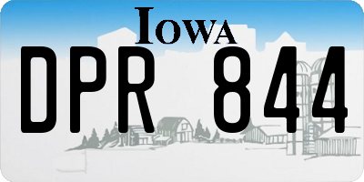 IA license plate DPR844