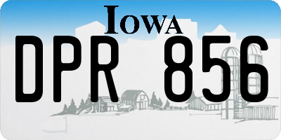 IA license plate DPR856