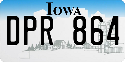 IA license plate DPR864