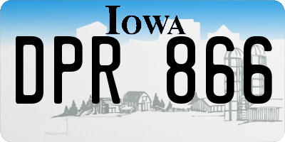 IA license plate DPR866