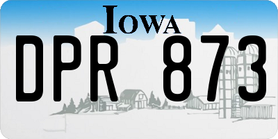 IA license plate DPR873