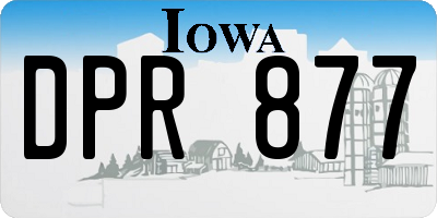 IA license plate DPR877