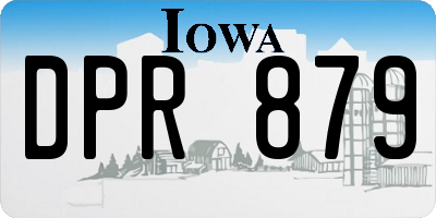 IA license plate DPR879