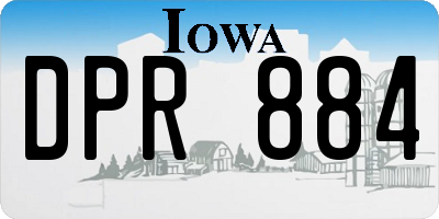 IA license plate DPR884