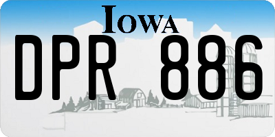 IA license plate DPR886