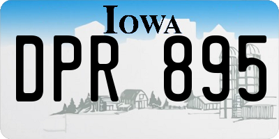 IA license plate DPR895