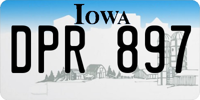 IA license plate DPR897