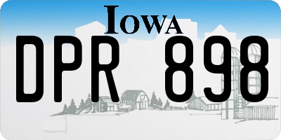 IA license plate DPR898