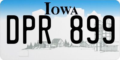 IA license plate DPR899