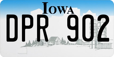 IA license plate DPR902