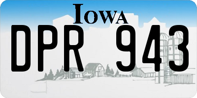 IA license plate DPR943
