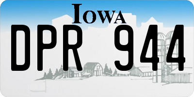 IA license plate DPR944