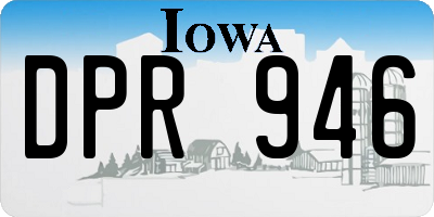 IA license plate DPR946