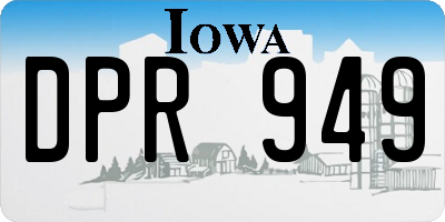IA license plate DPR949