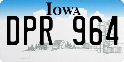IA license plate DPR964