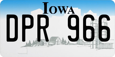 IA license plate DPR966