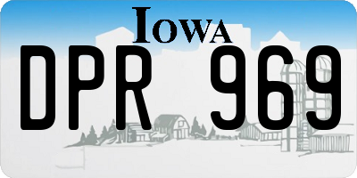 IA license plate DPR969