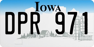 IA license plate DPR971