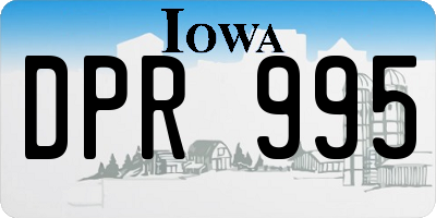 IA license plate DPR995