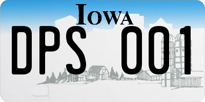 IA license plate DPS001